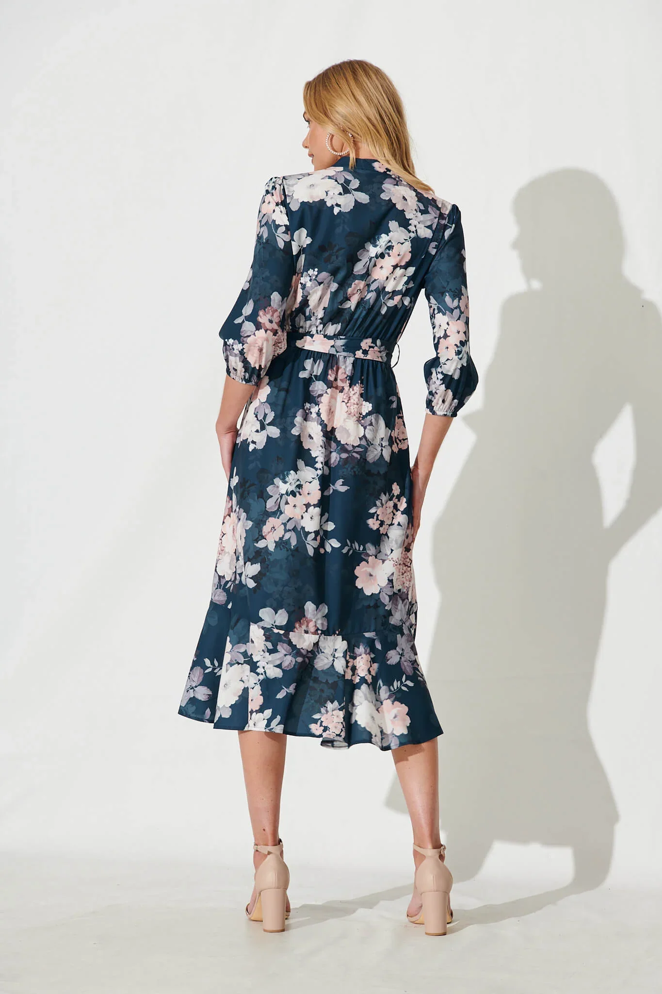 Jemimah Midi Teal Blush Floral - Imagem 4