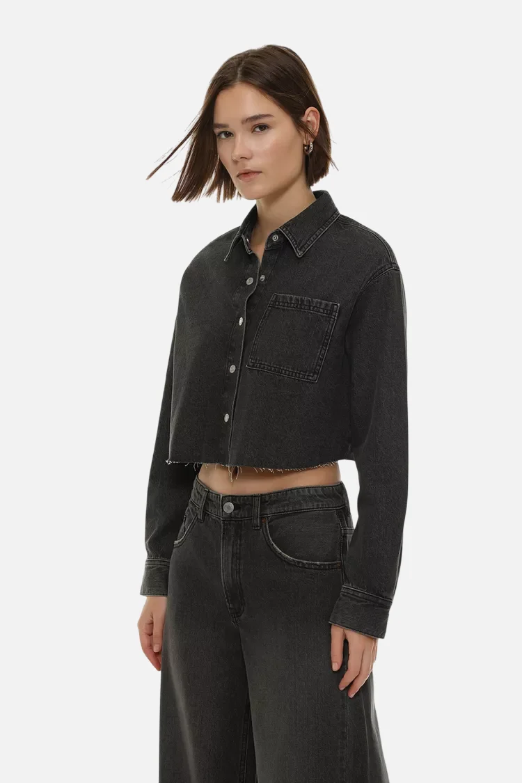 Cropped denim shirt - Imagem 5
