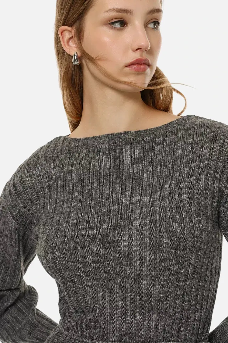 Long belted sweater - Imagem 4