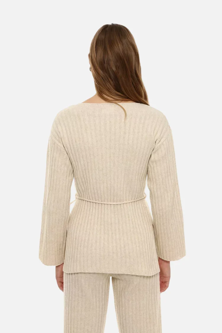 Long belted sweater - Imagem 7