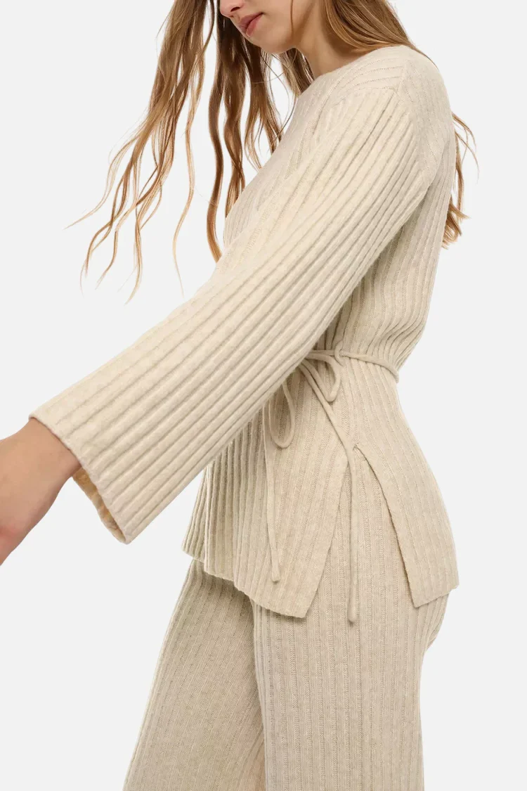 Long belted sweater - Imagem 8